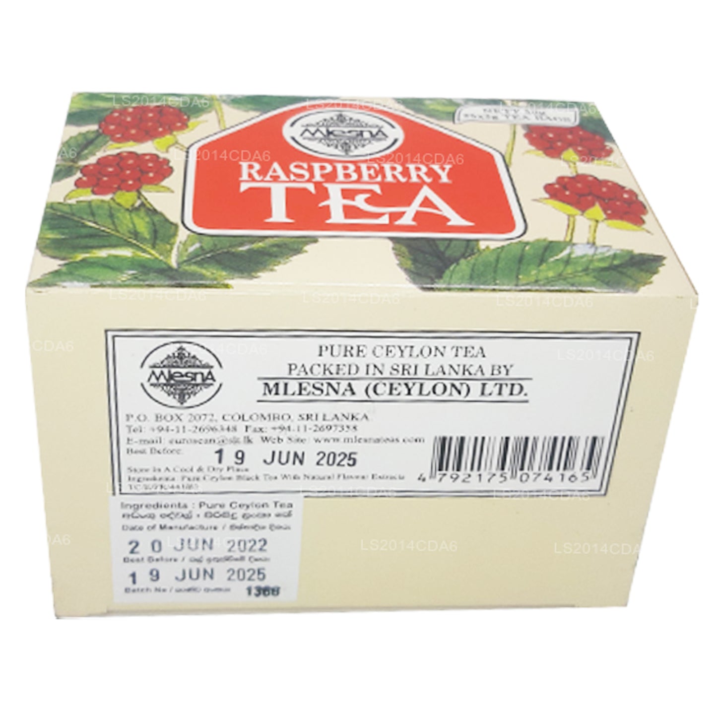 Mlesna Raspberry Tea (50g) 25 Tea Bags