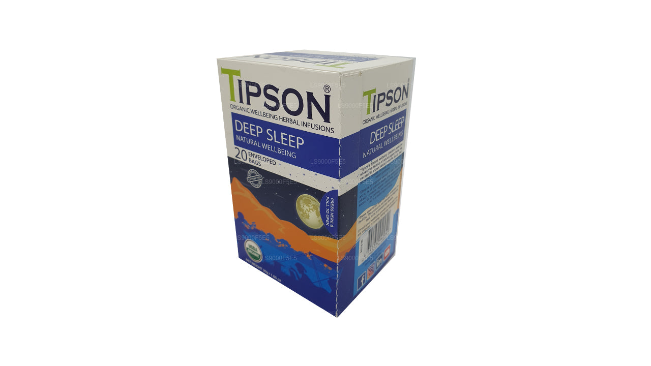 Tipson Organic Deep Sleep Natural Wellbeing 20 Enveloped Bags (30g)