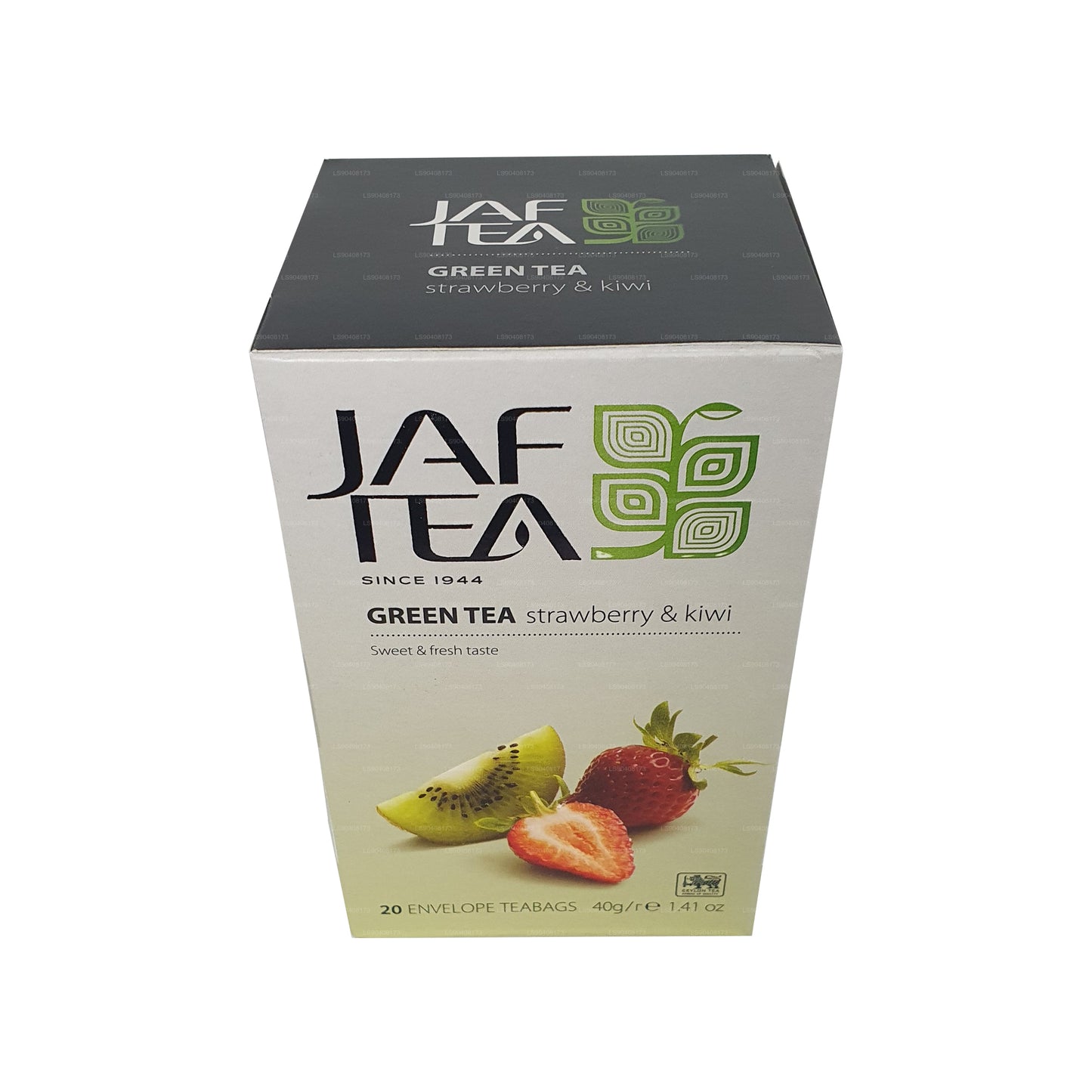 Jaf Tea Strawberry and Kiwi Green Tea (40g) Foil Envelop Tea Bags