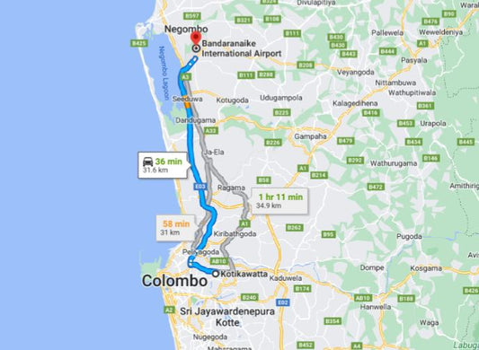 Kotikawatta City to Colombo Airport (CMB) Private Transfer