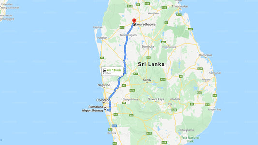 Ratmalana Airport (RML) to Anuradhapura City Private Transfer