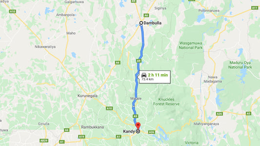 Dambulla City to Kandy City Private Transfer