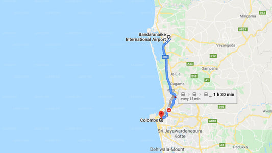 Transfer between Colombo Airport (CMB) and The Kingsbury, Colombo