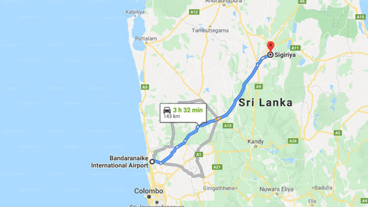 Transfer between Colombo Airport (CMB) and Sigiri Regal Residence, Sigiriya