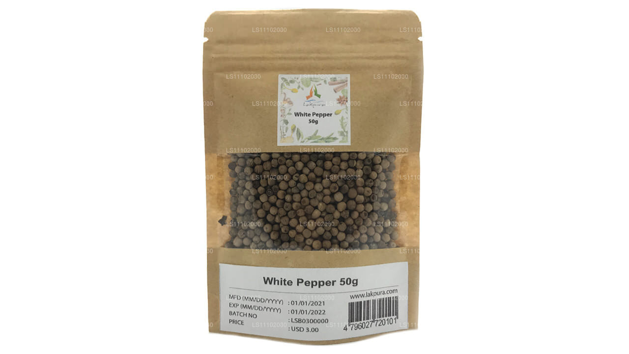 Lakpura White Pepper Whole (50g)