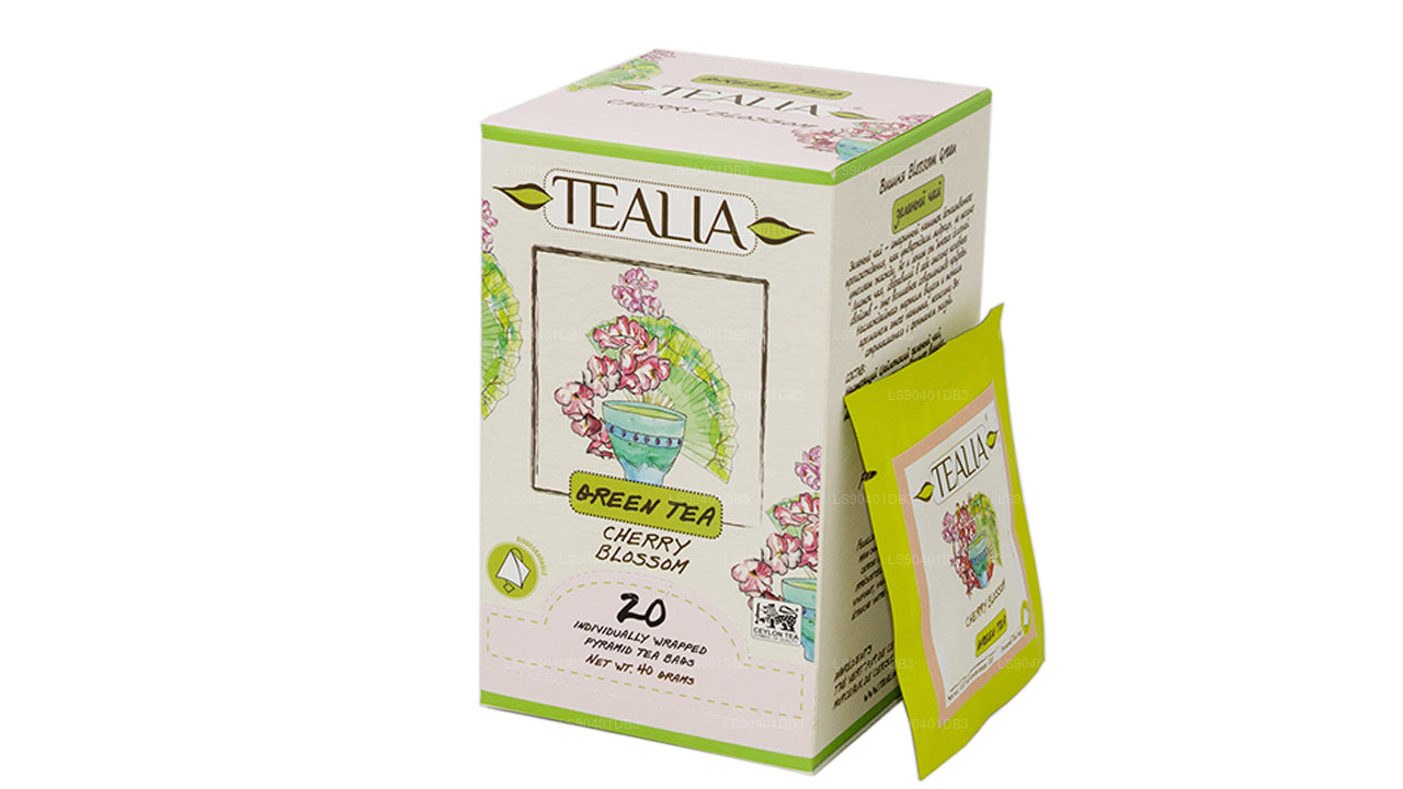 Tealia Cherry Blossom - 20 Pyramid Envelope Sachets (40g)